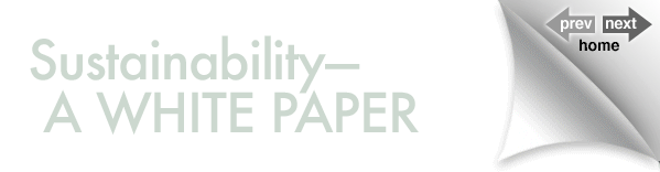 Sustainability - A White Paper